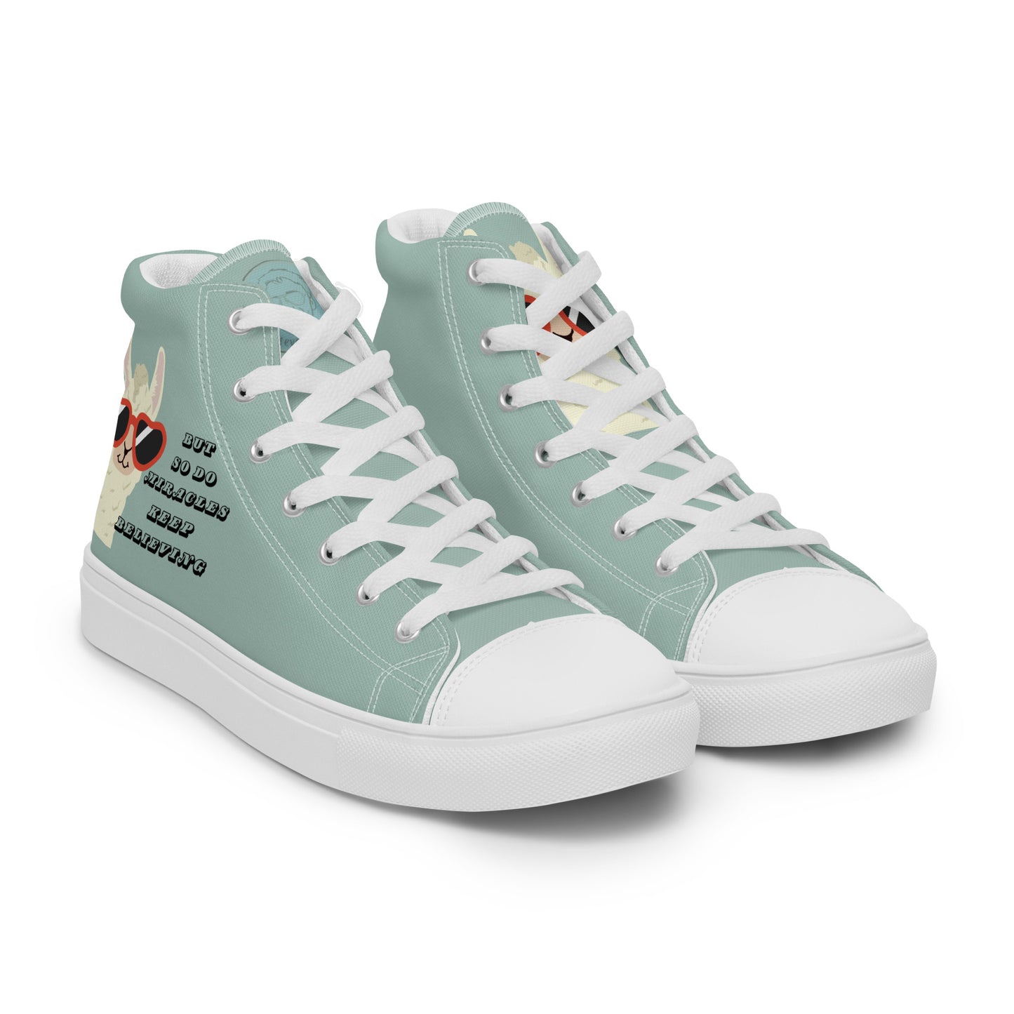 Spit Happens -Men’s high top canvas shoes