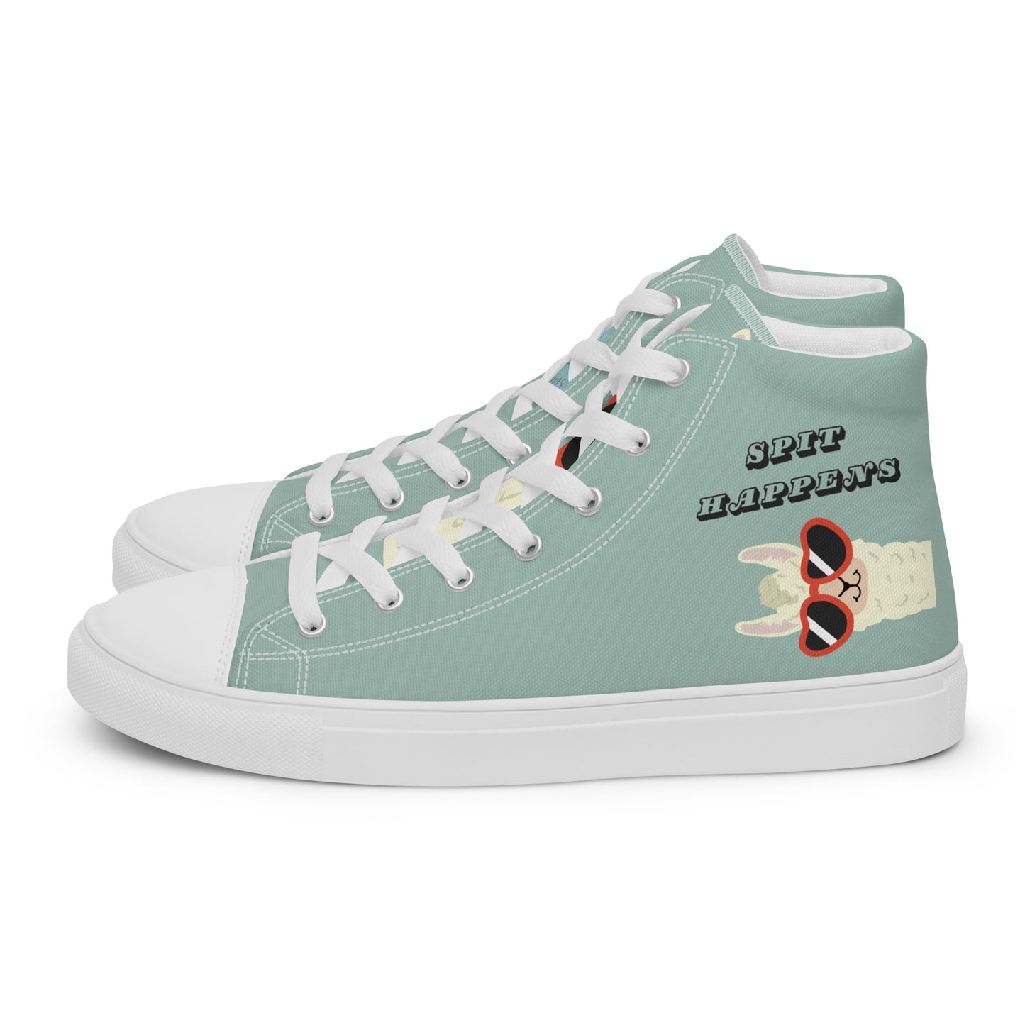 Spit Happens - Women’s high top canvas shoes