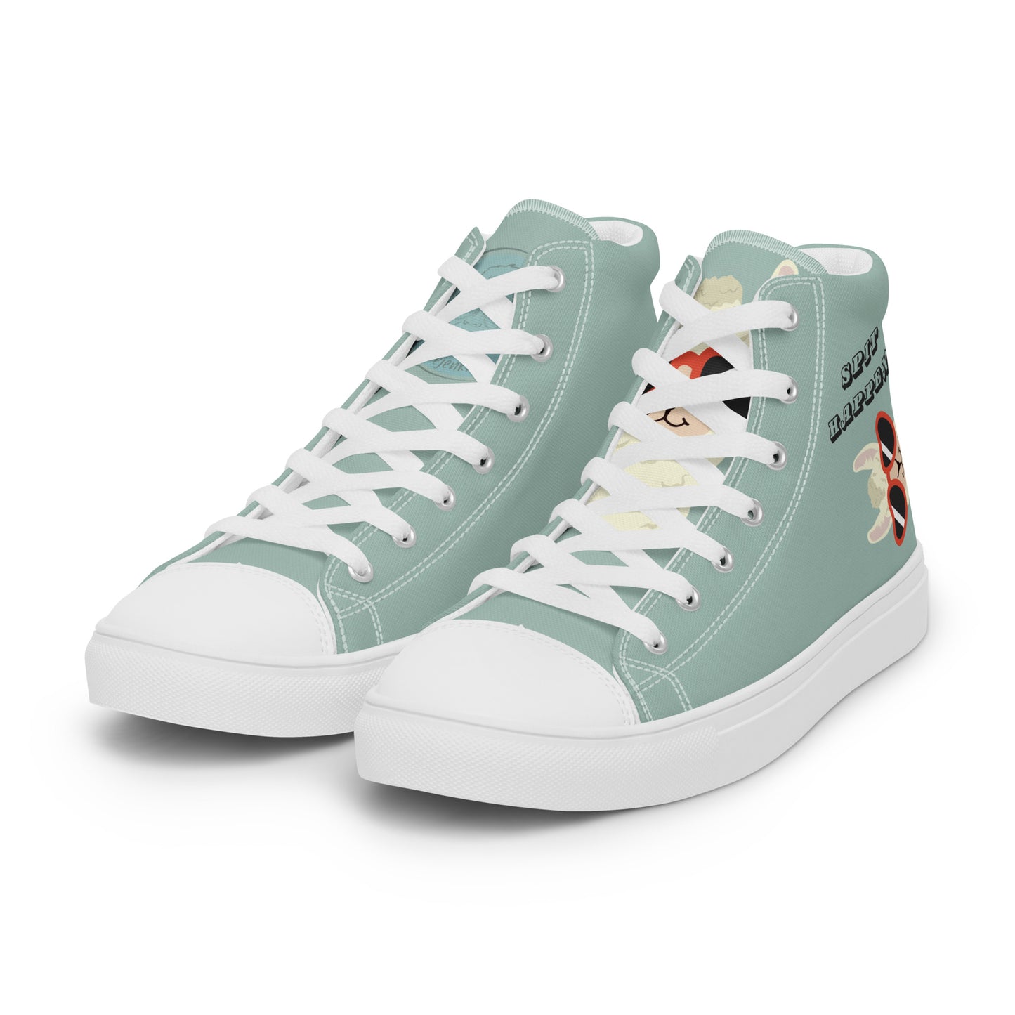 Spit Happens - Women’s high top canvas shoes