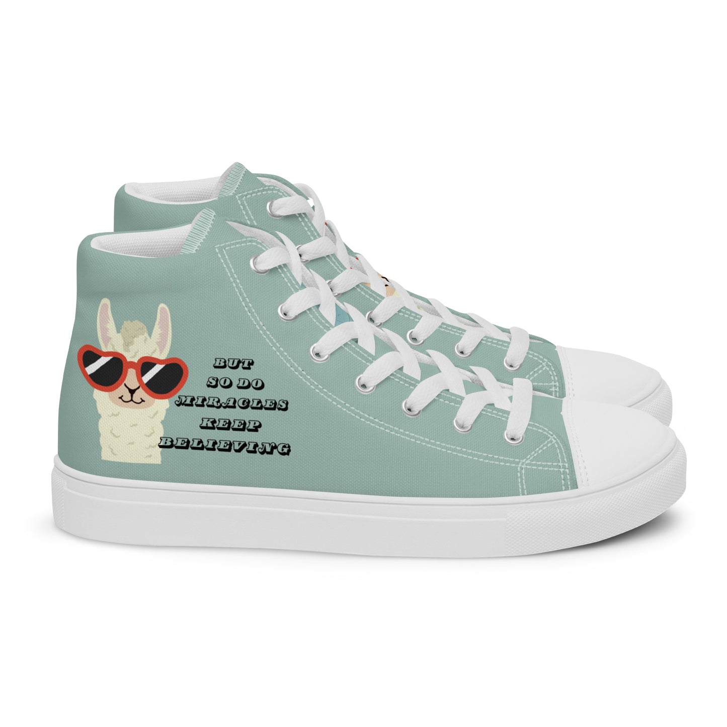 Spit Happens - Women’s high top canvas shoes