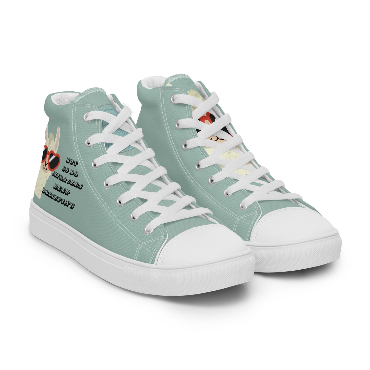 Spit Happens - Women’s high top canvas shoes